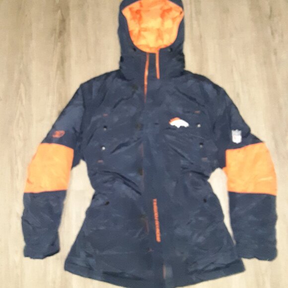 Official NFL Reebok Broncos Coat * Med -Large, Warm, VGUC, Roomy * Denver c2002 - Picture 12 of 14